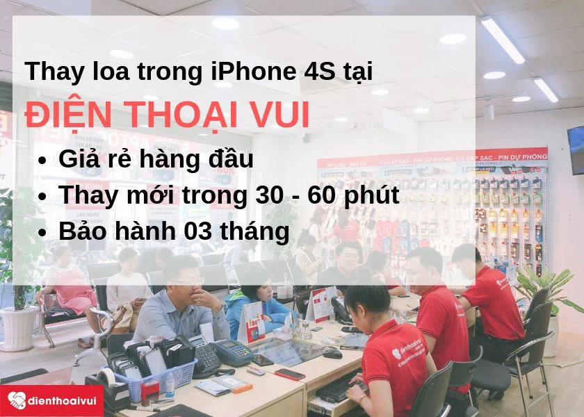 Thay loa trong Samsung Galaxy S4 giá rẻ, nhanh chóng tại Điện Thoại Vui