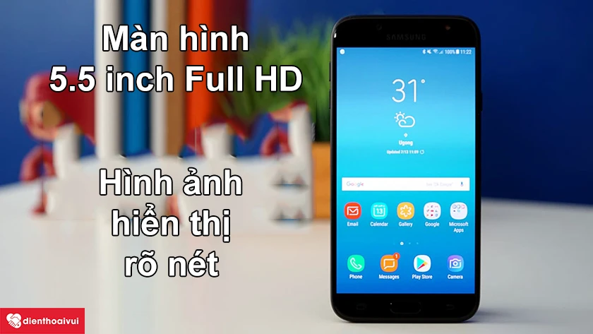 Samsung Galaxy J7 Plus sở hữu m&agrave;n h&igrave;nh 5.5 inch Full HD