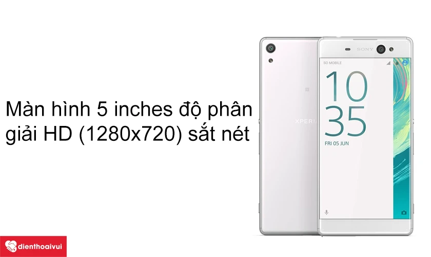 M&agrave;n h&igrave;nh 5 inches độ ph&acirc;n giải HD (1280 x 720 pixels) sắt n&eacute;t
