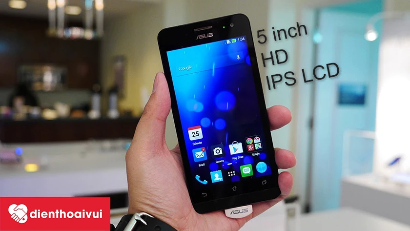 máy được trang bị màn hình 5.0 inch độ phân giải HD