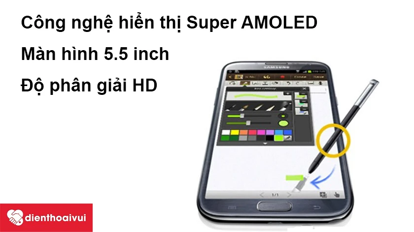 Màn hình 5.5 inch, công nghệ hiển thị Super AMOLED