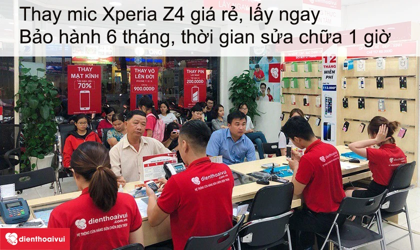 Dịch vụ thay mic Sony Xperia Z4 giá rẻ lấy ngay tại Điện Thoại Vui