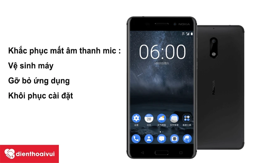 Khắc phục Nokia 6 mất âm thanh mic
