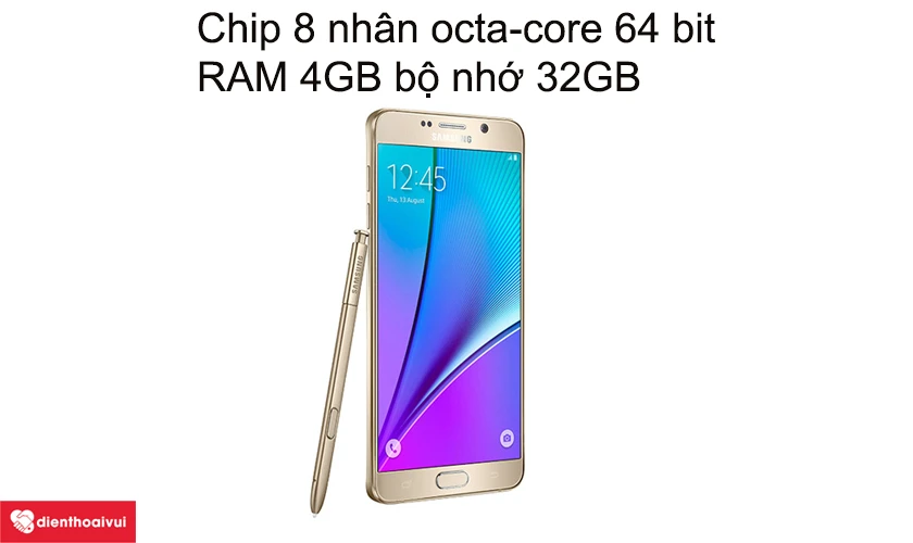 Chip 8 nh&acirc;n octa-core 64 bit, RAM 4GB bộ nhớ 32GB