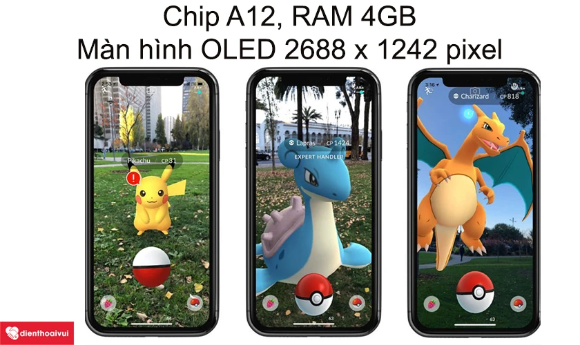 iPhone Xs Max - Chip A12, RAM 4GB, m&agrave;n h&igrave;nh OLED 2688 x 1242 pixel