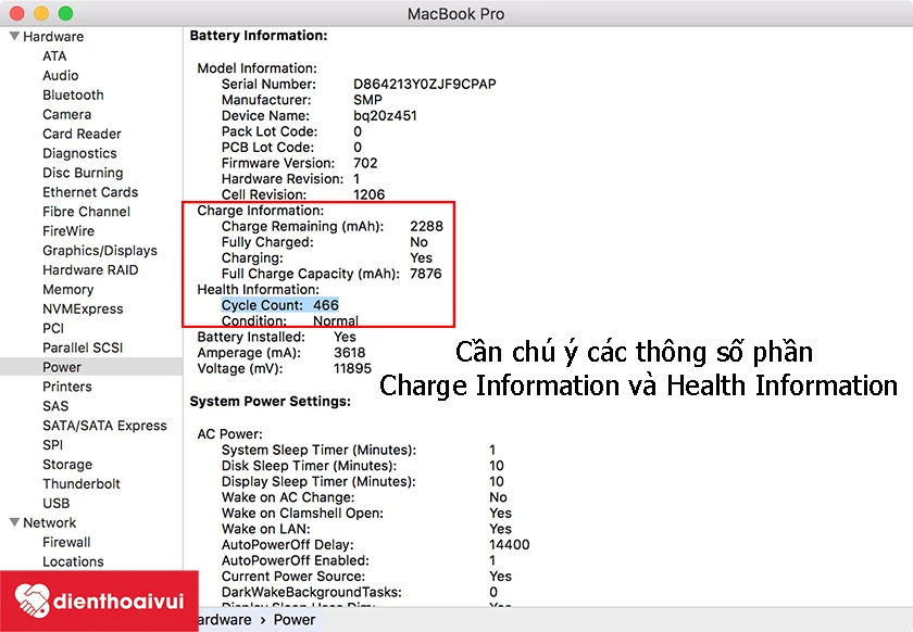Cách kiểm tra tình trạng chai pin của laptop MacBook Air