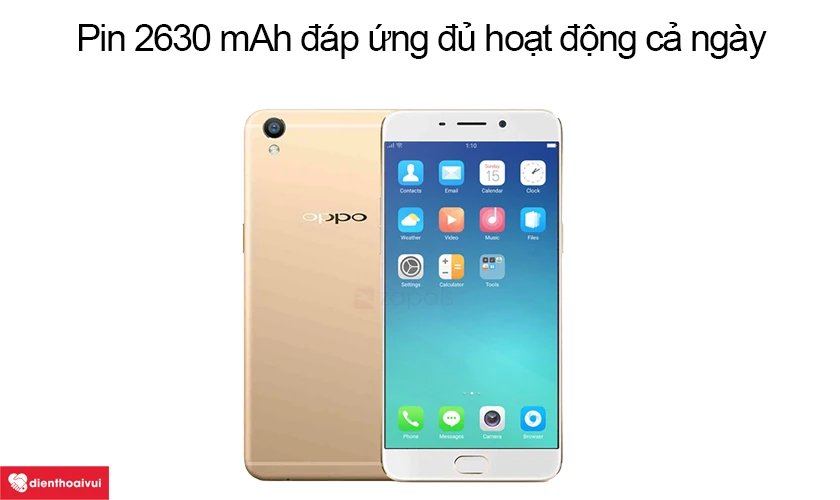 Dung lượng pin 2630 mAh đ&aacute;p ứng đủ hoạt động cả ng&agrave;y