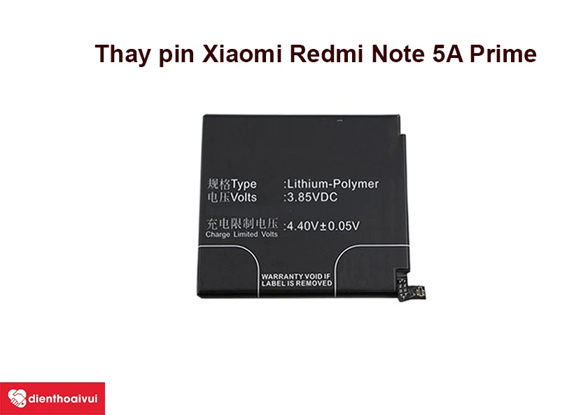thay pin Xiaomi Redmi Note 5A Prime để c&oacute; trải nghiệm d&ugrave;ng tốt nhất