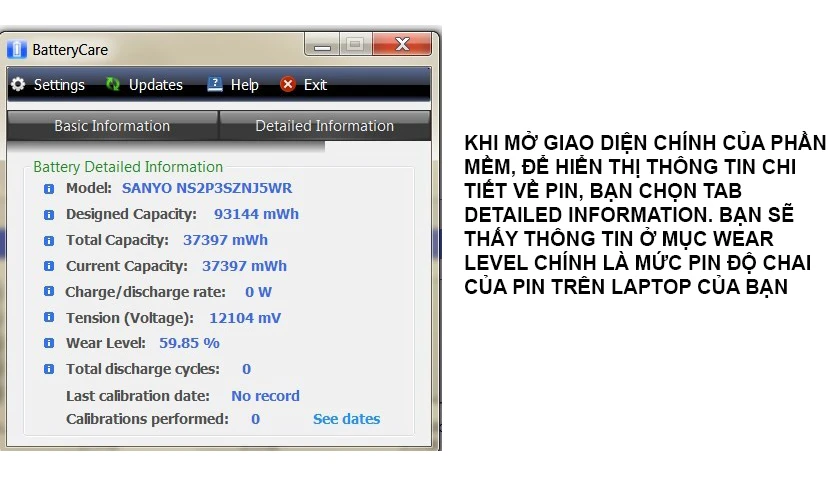 C&aacute;c phần mềm kiểm tra mức độ chai pin