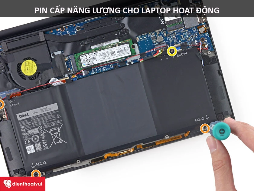 Dung lượng pin Dell XPS lâu dài - Cho thời gian sử dụng thoải mái