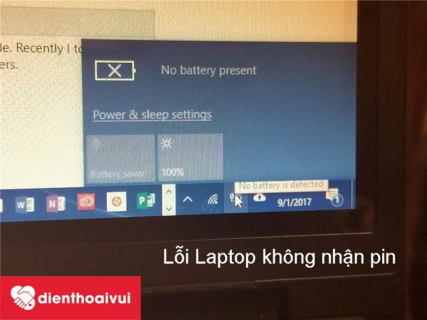 Lỗi không nhận pin dẫn đến phải thay pin Laptop Acer Aspire F series khi sử dụng