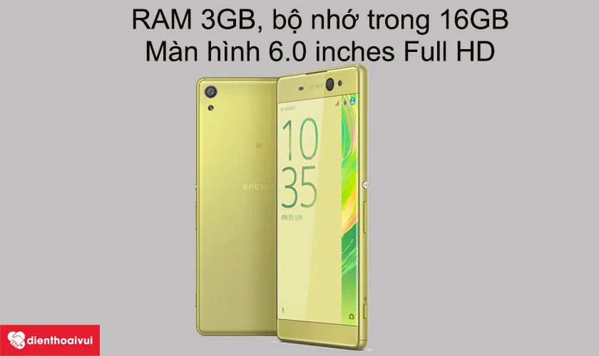 Sony Xperia XA Ultra - RAM 3GB, bộ nhớ trong 16GB, m&agrave;n h&igrave;nh 6.0 inches Full HD