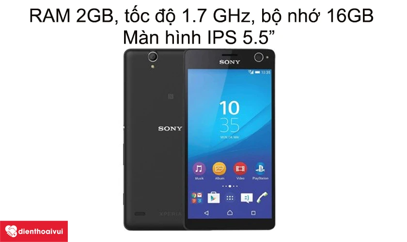RAM 2GB, tốc độ 1.7 GHz, bộ nhớ 16GB, M&agrave;n h&igrave;nh IPS 5.5&rdquo;
