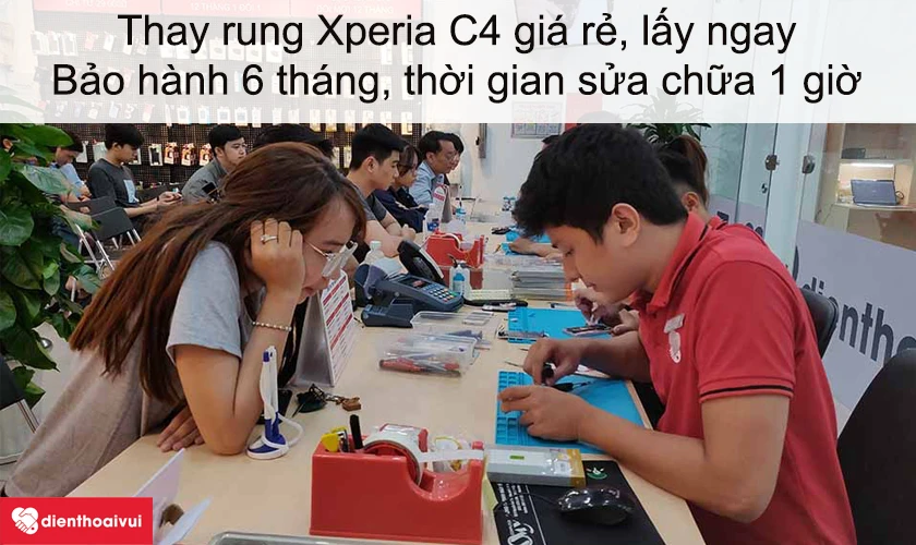Dịch vụ thay rung Xperia C4 gi&aacute; rẻ lấy ngay tại Điện Thoại Vui
