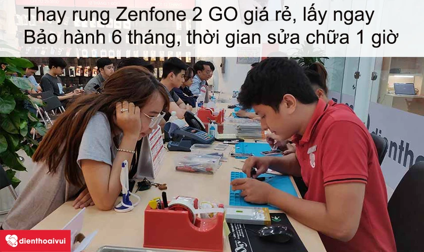 Dịch vụ thay rung Asus Zenfone 2 GO gi&aacute; rẻ lấy ngay tại Điện Thoại Vui