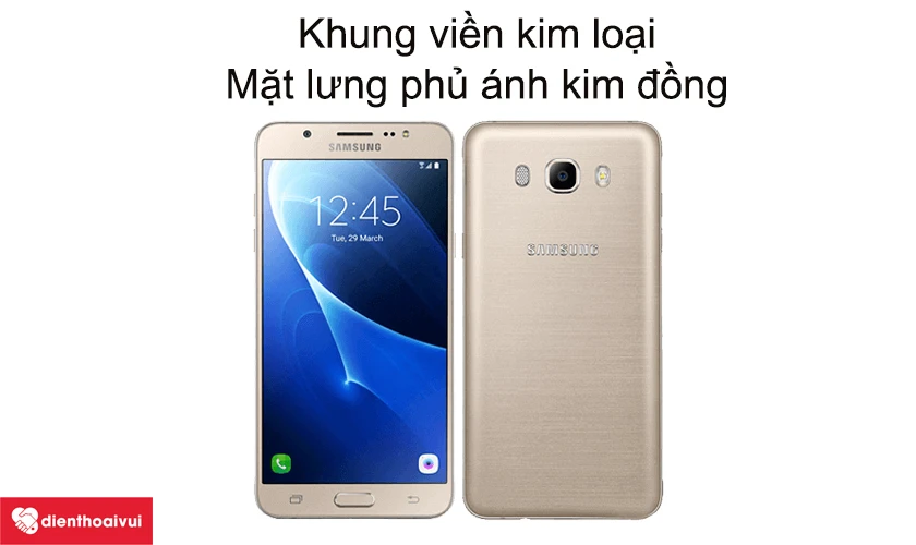 Khung viền kim loại, mặt lưng phủ &aacute;nh kim đồng