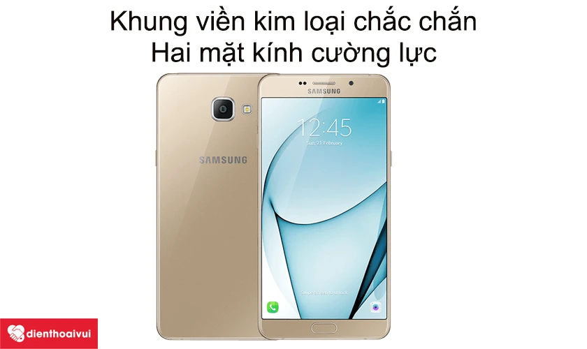 Khung viền kim loại chắc chắn, hai mặt k&iacute;nh cường lực