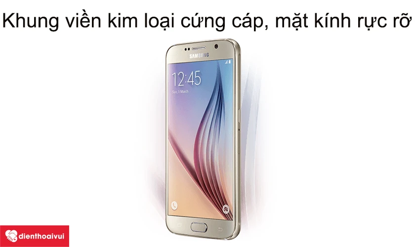 Khung viền kim loại cứng c&aacute;p, mặt k&iacute;nh rực rỡ
