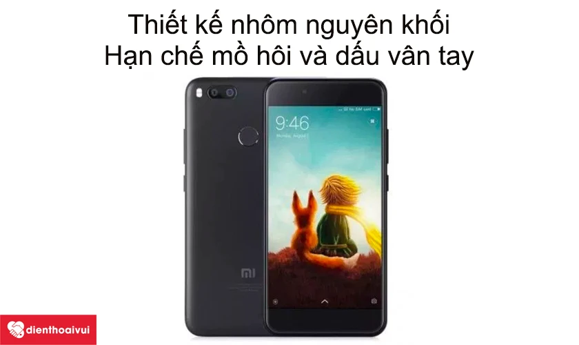 Thiết kế nhôm nguyên khối, hạn chế mồ hôi và dấu vân tay