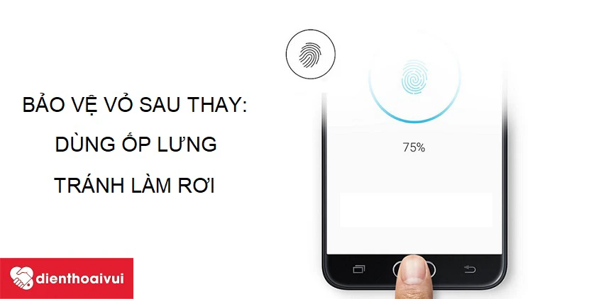 Bảo vệ vỏ Samsung Galaxy J7 Prime sau thay mới