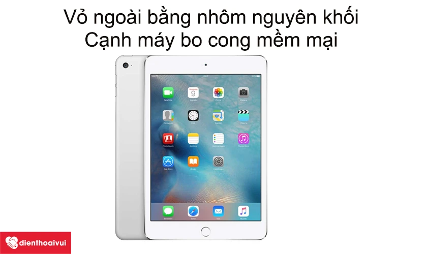 Vỏ ngo&agrave;i bằng nh&ocirc;m nguy&ecirc;n khối, cạnh m&aacute;y bo cong mềm mại