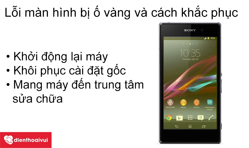 Lỗi m&agrave;n h&igrave;nh bị ố v&agrave;ng v&agrave; c&aacute;ch khắc phục