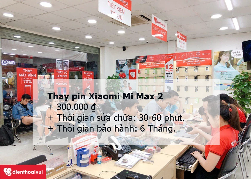 Thay pin Xiaomi Mi Max 2 tại Điện Thoại Vui - nhanh ch&oacute;ng, ch&iacute;nh h&atilde;ng, gi&aacute; cả hợp l&yacute;