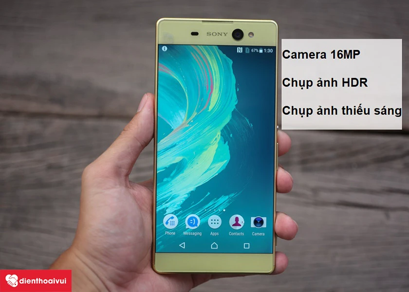 Sony Xperia Xa Ultra với camera trước 16MP chụp ảnh selfie hỗ trợ chụp ảnh ban đêm
