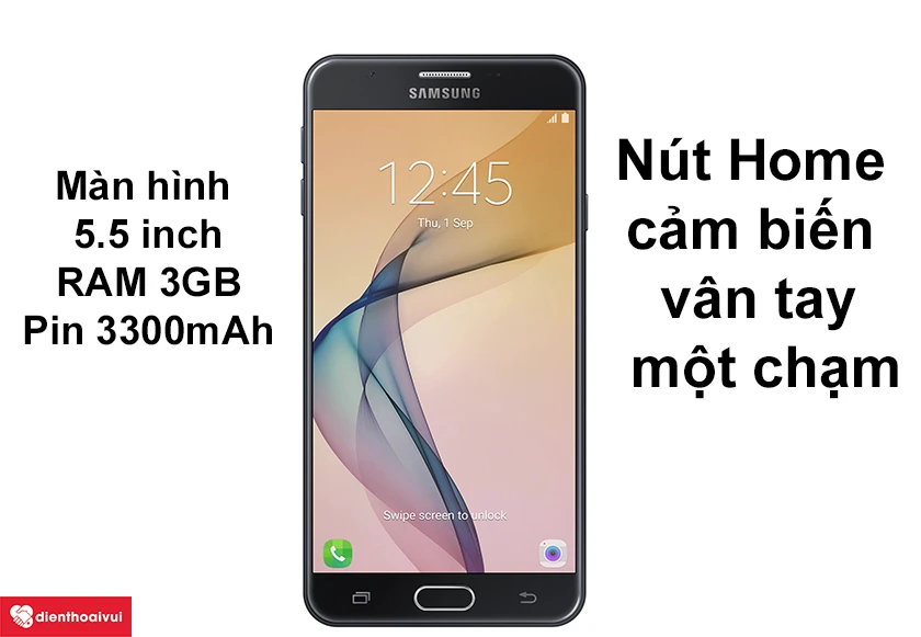Samsung Galaxy J7 Prime &ndash; Cấu h&igrave;nh ổn định, n&uacute;t Home cảm biến v&acirc;n tay một chạm