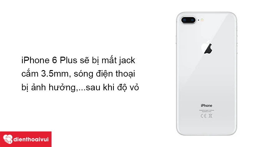 Một số bộ phận trên iPhone 6 Plus sẽ bị mất khi độ vỏ: