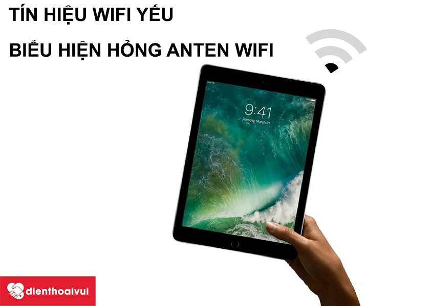 &iacute;n hiệu Wifi chập chờn, mức t&iacute;n hiệu chỉ ở 1 đến 2 vạch