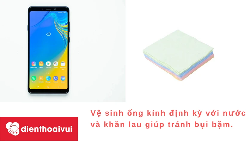 thường xuyên lau chùi ống kính bằng cách dùng khăn giấy mềm
