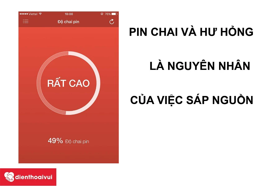 Pin bị chai, hư