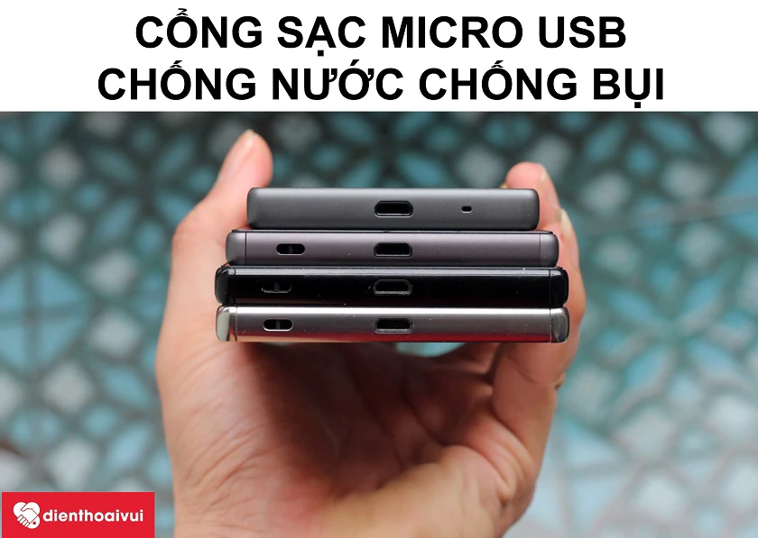Sony Xperia Z5 Premium – Cổng sạc Micro USB phổ biến, tiện dụng