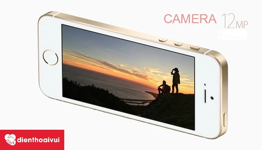 Bộ đ&ocirc;i camera sau v&agrave; camera trước của iPhone SE c&oacute; độ ph&acirc;n giải lần lượt l&agrave; 12MP v&agrave; 1.2MP