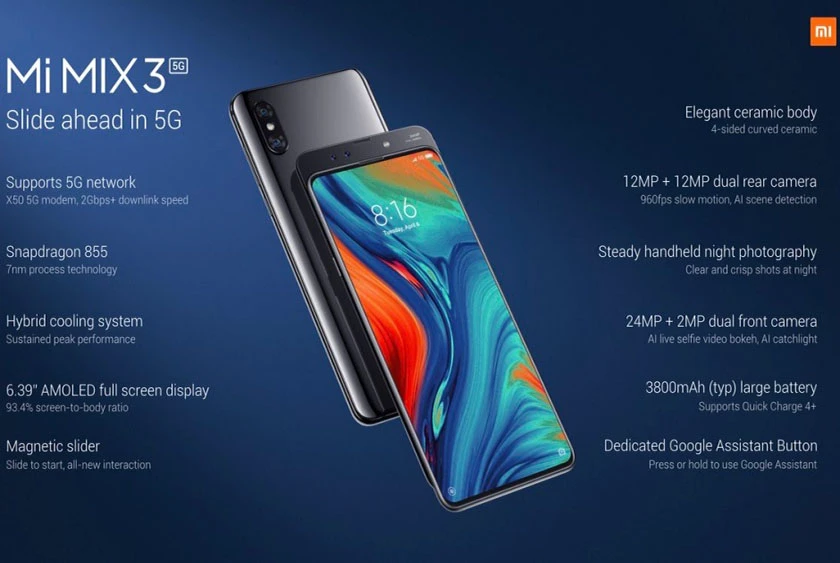 Mi Mix được trang bị c&aacute;c c&ocirc;ng nghệ Super AMOLED