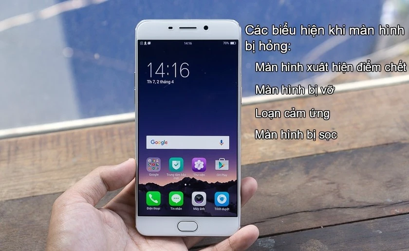 C&aacute;c biểu hiện khi m&agrave;n h&igrave;nh bị hỏng
