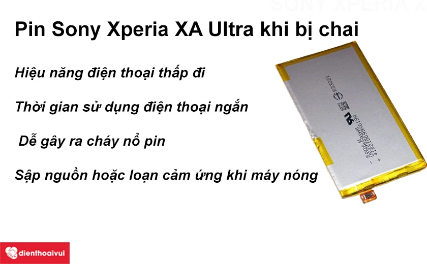 Phải l&agrave;m g&igrave; khi pin Sony Xperia XA Ultra bị chai