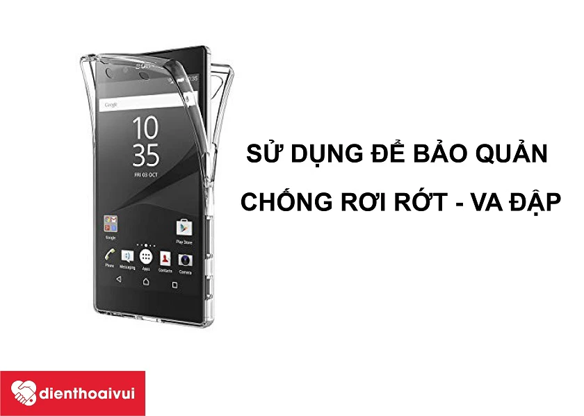 Sử dụng ốp lưng để bảo quản chiếc điện thoại