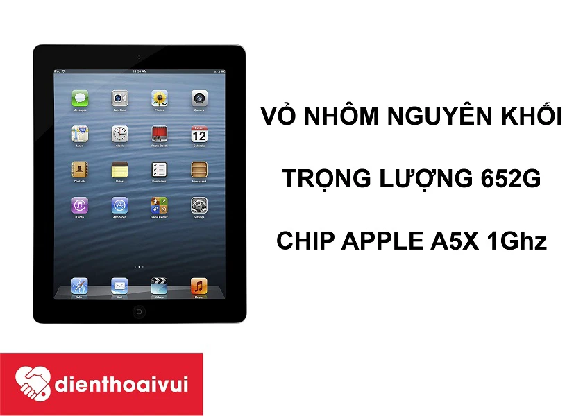 iPad 3 – Tablet màn hình 9.7 inches LED-backlit IPS TFT cho khả năng hiển thị cao