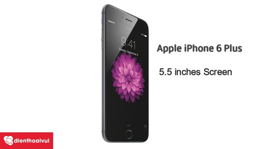 Điện thoại iPhone 6 Plus bước tiến lớn về m&agrave;n h&igrave;nh hiển thị