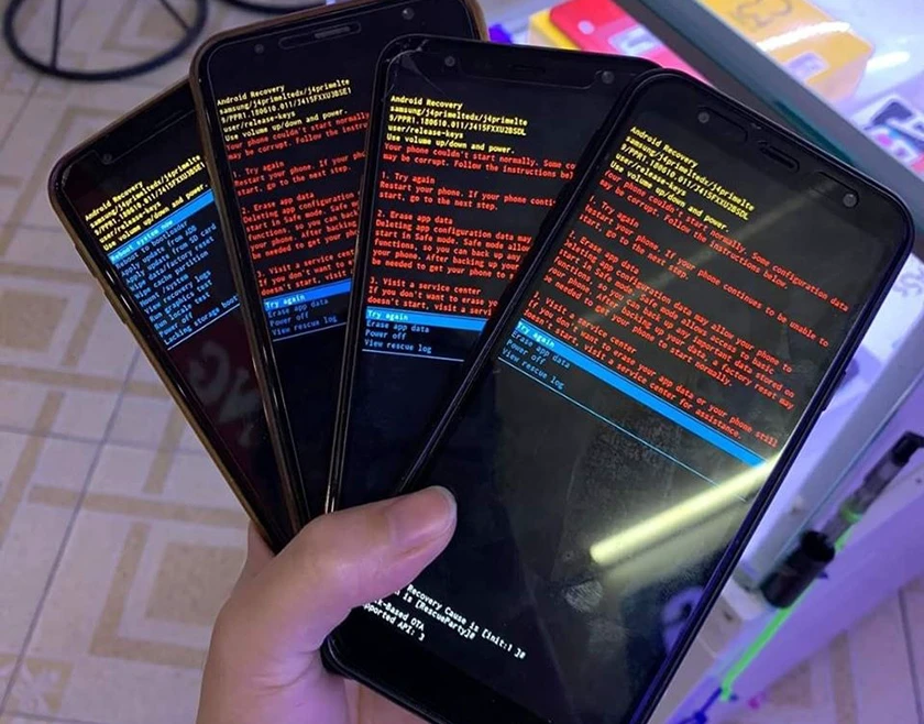 điện thoại samsung kh&ocirc;ng (k) l&ecirc;n m&agrave;n h&igrave;nh khi đang chạy do lỗi treo recovery