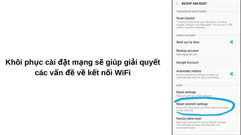 Khôi phục cài đặt mạng với các thiết bị iPhone