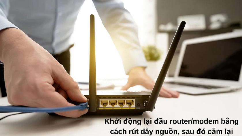 Đối với nguyên nhân bắt nguồn từ thiết bị phát wifi