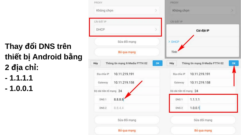 Cách đổi DNS điện thoại Android