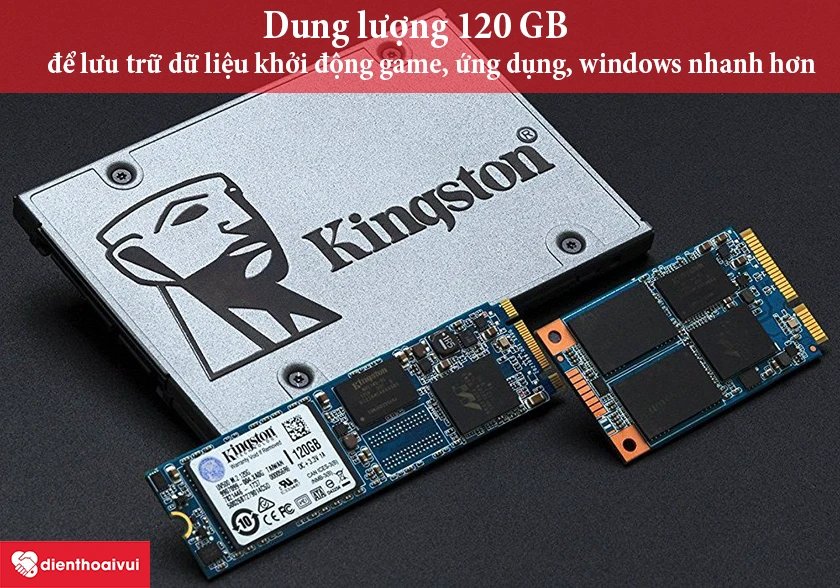 Chạy ứng dụng mượt m&agrave; tr&ecirc;n dung lượng 120Gb v&agrave; độ bền cực cao nhờ loại bỏ chuyển động cơ quay