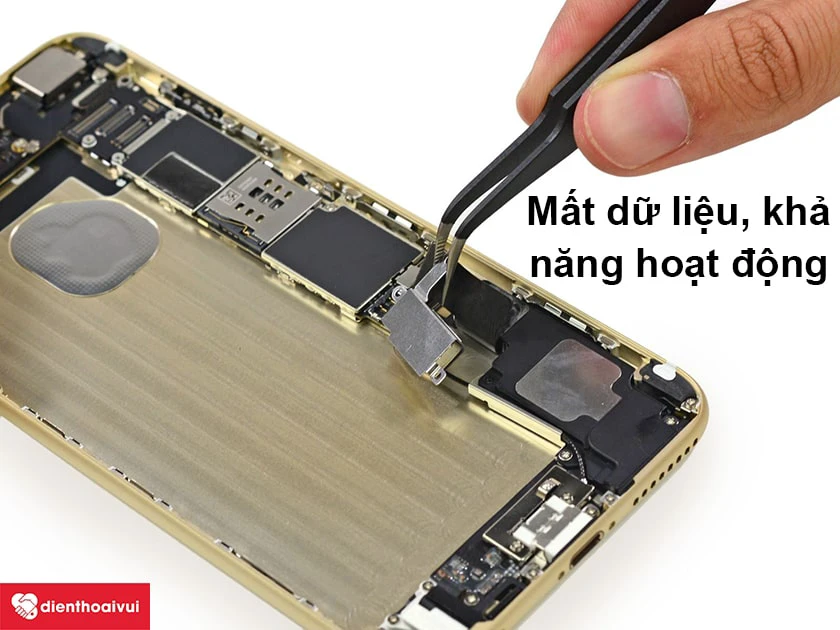 Hậu quả của việc hư main - ổ cứng iPhone 6s Plus