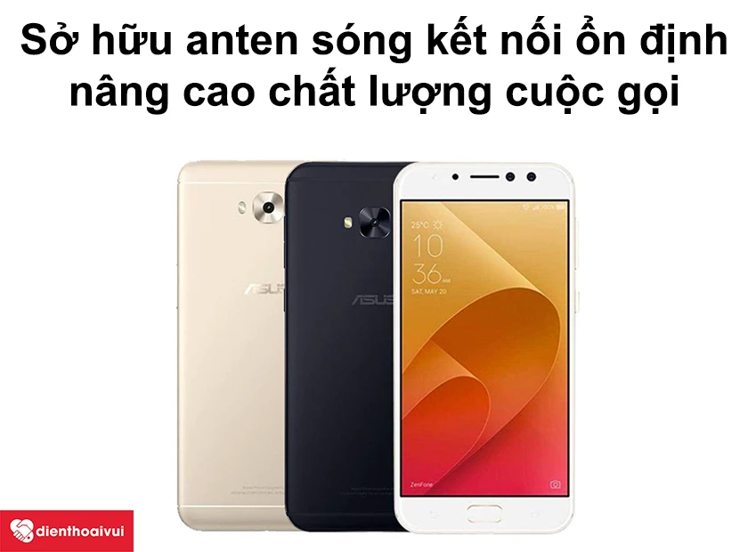 Asus Zenfone 4 Selfie sở hữu anten s&oacute;ng kết nối ổn định n&acirc;ng cao chất lượng cuộc gọi