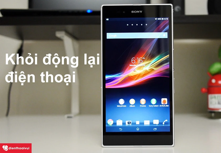 Khởi động lại m&aacute;y điện thoại
