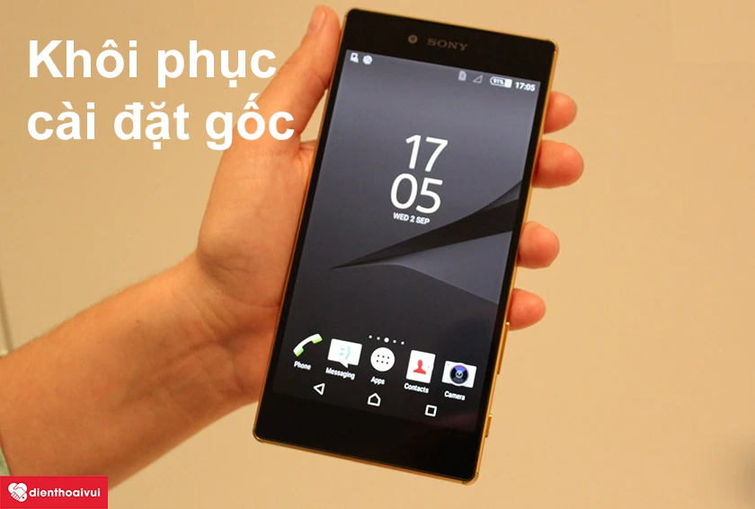 Kh&ocirc;i phục c&agrave;i đặt gốc cho điện thoại